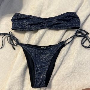 Triangl Navy Blue Sparkle Bikini